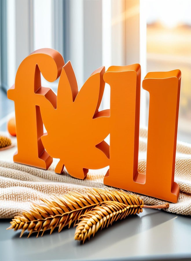 LLPMutu Fall Decorations Fall Signs Table Top Decor Wooden Blocks Autumn Table Decoration Falls Block Sign Falls Letter Block Tabletop Decoration for Thanksgiving Harvest Autumn Home Office Indoor Party Decor - Image 2